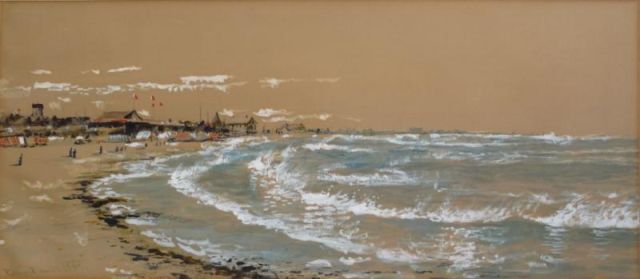 LEWIS Edmund Darch. 1889 Watercolor