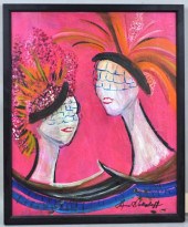 LEWIS SOKOLOFF, TWO SHOWGIRLS