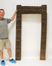 LG AFRICAN CARVED WOOD ARCHWAY