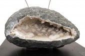 LG. BASALT GEODE SPECIMEN ON P