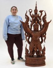 LG INDIAN CARVED WOOD GARUDA S