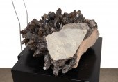 LG. SMOKEY QUARTZ SPECIMEN ON