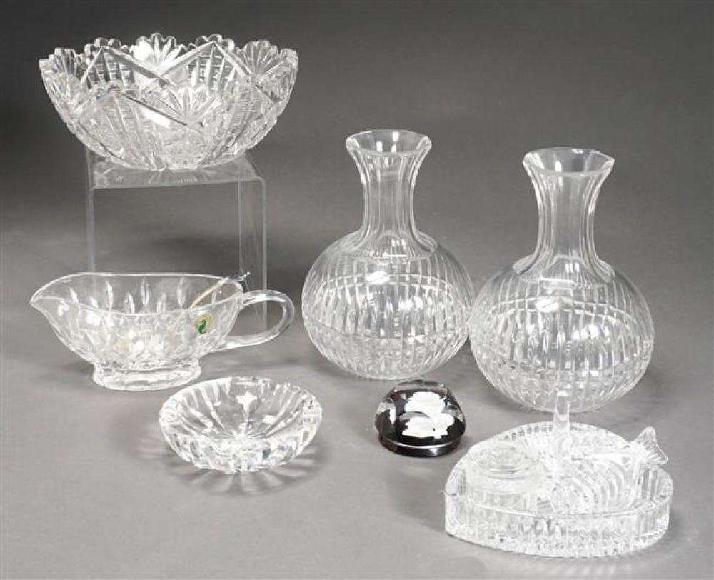 LIBBEY CUT CRYSTAL BOWL AND GROUP