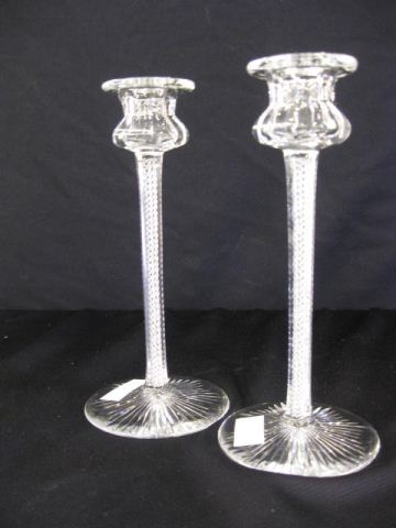 Libbey Cut Glass Candlesticks
