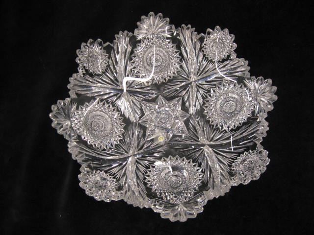 Libbey Cut Glass Dish flora form