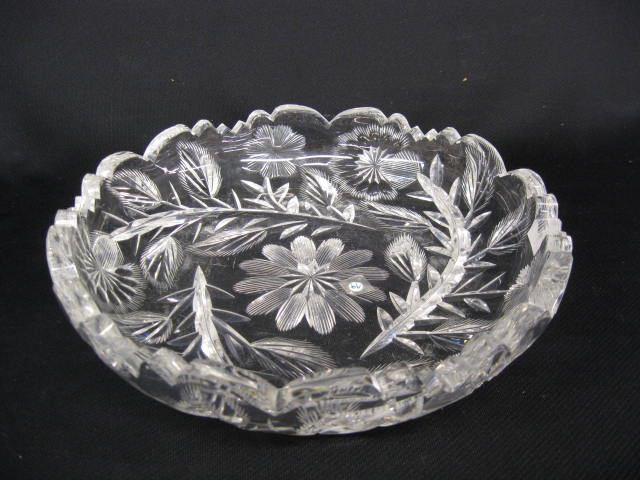 Libbey Cut Glass Low Bowl deep