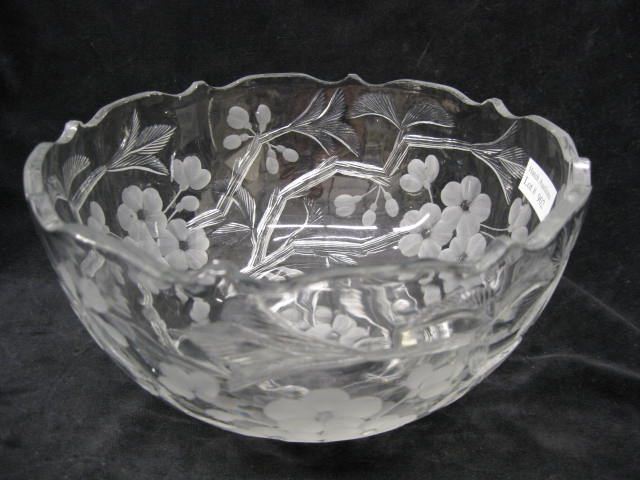 Libbey Intaglio & Cut Glass Bowl