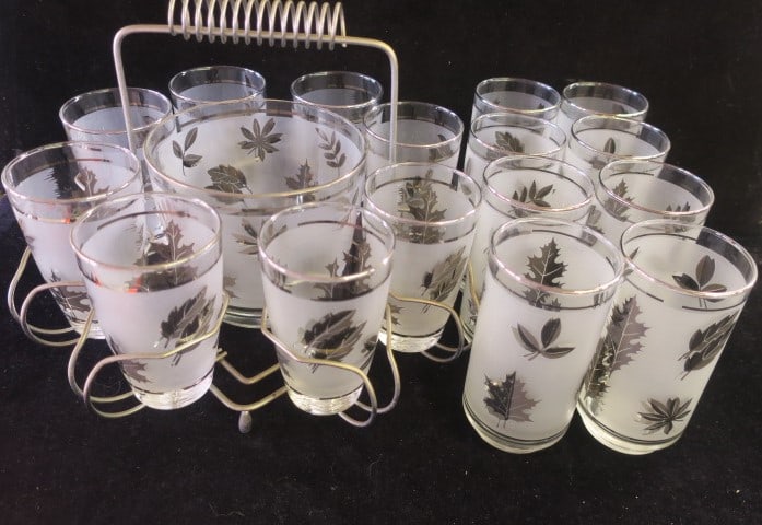 LIBBEY MID CENTURY FROSTED SILVER