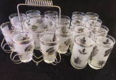 LIBBEY MID CENTURY FROSTED SIL