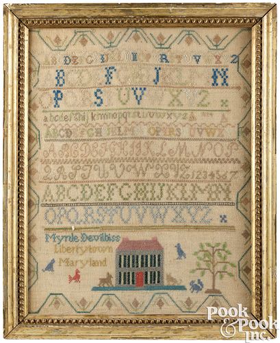LIBERTYTOWN, MARYLAND SILK ON LINEN