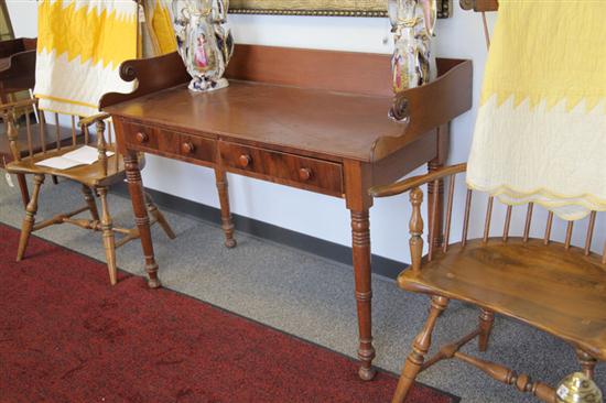 LIBRARY DESK. Walnut with flame