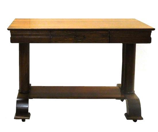 LIBRARY TABLE, EARLY 20TH C.,
