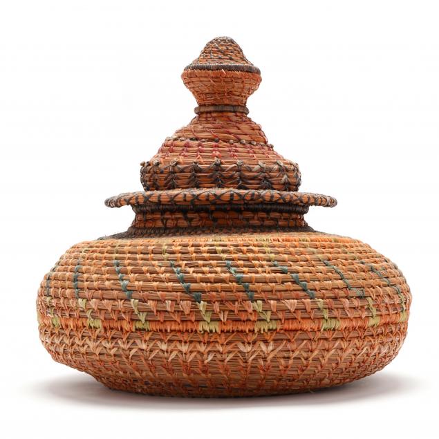 LIDDED BASKET, DIANE MOORE