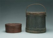 Lidded firkin and pantry box: