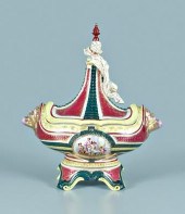 Lidded porcelain tureen, carto