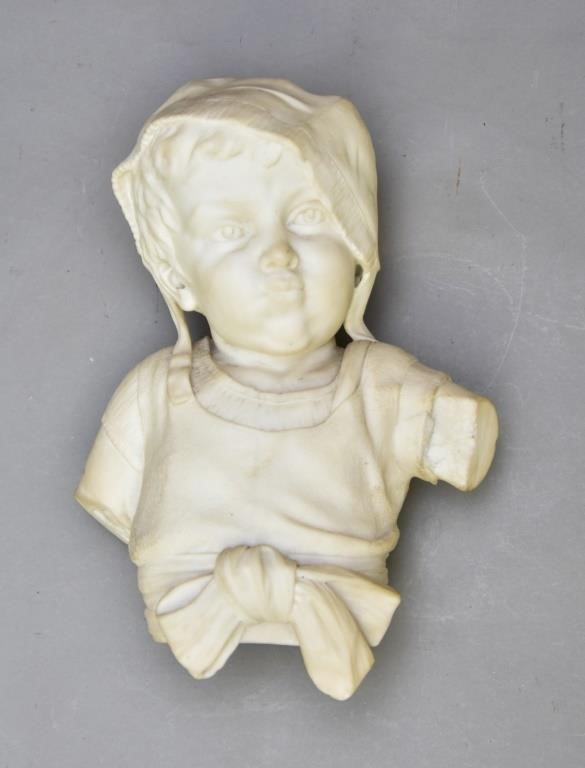 Life size alabaster torso of a