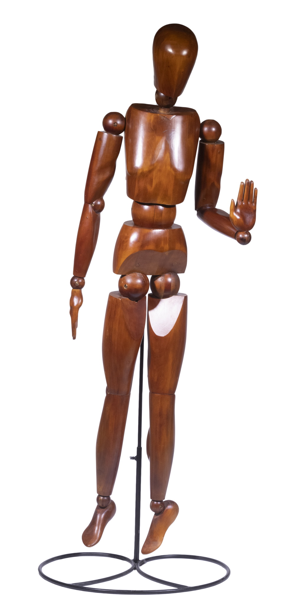 LIFE-SIZE ARTICULATED WOODEN