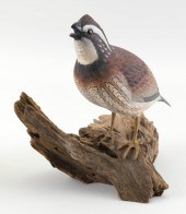 LIFE-SIZE BOBWHITE QUAIL CARVI