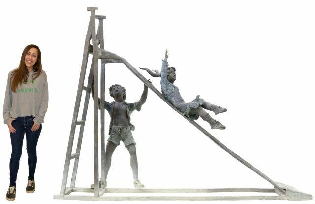 LIFE-SIZE BRONZE GARDEN SCULPTURE