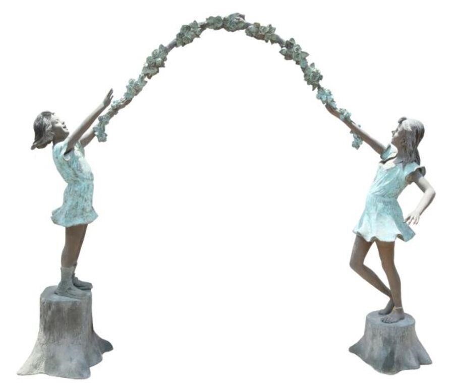 LIFE-SIZE BRONZE GARDEN SCULPTURE