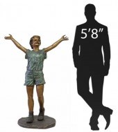 LIFE-SIZE BRONZE GARDEN SCULPT