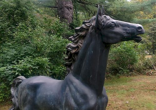 LIFE-SIZE BRONZE HORSE