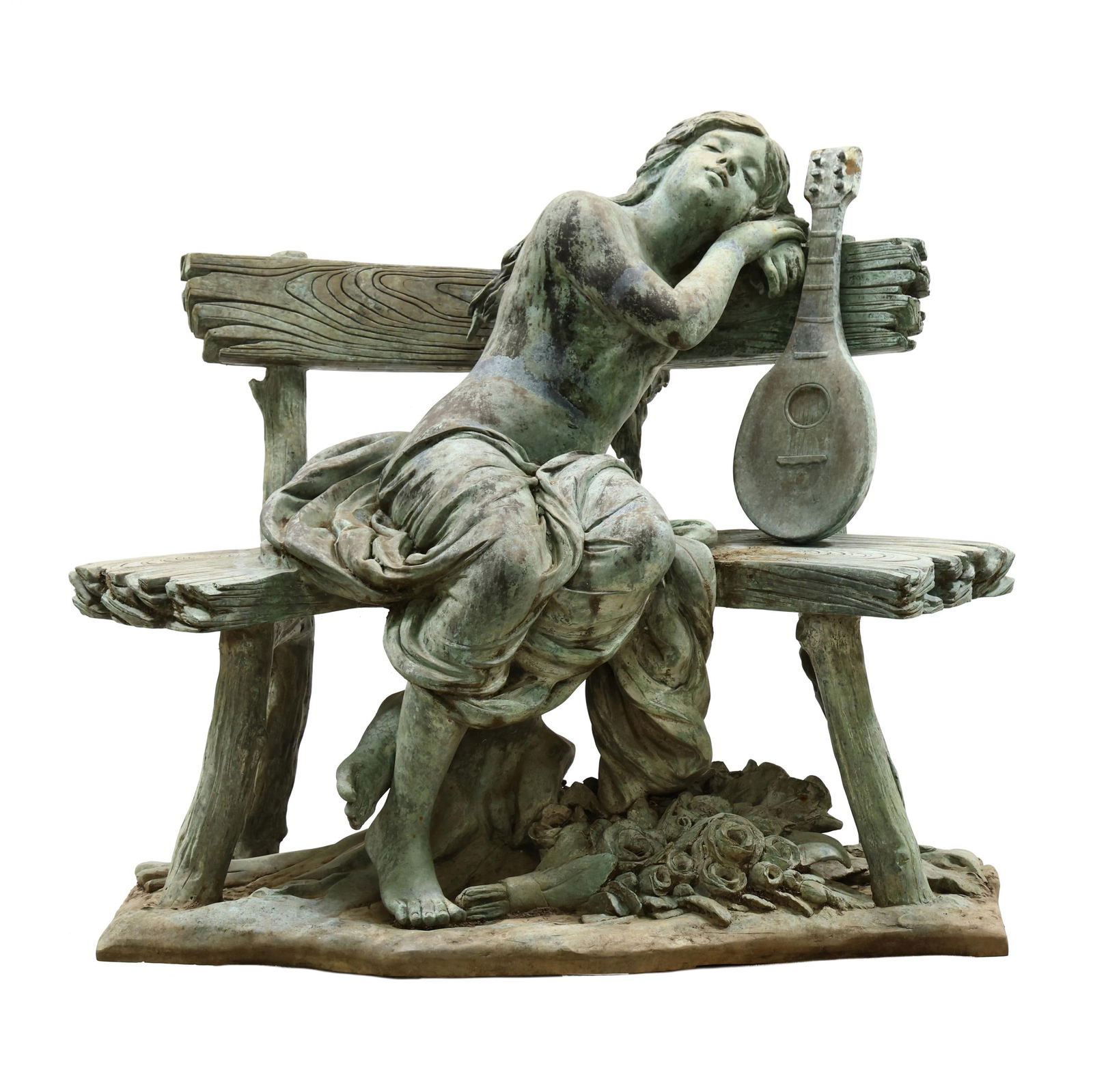LIFE-SIZE BRONZE SCULPTURE OF A