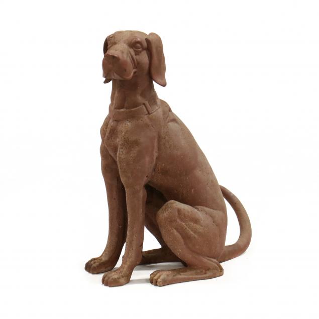 LIFE-SIZE CAST IRON HOUND Late 20th
