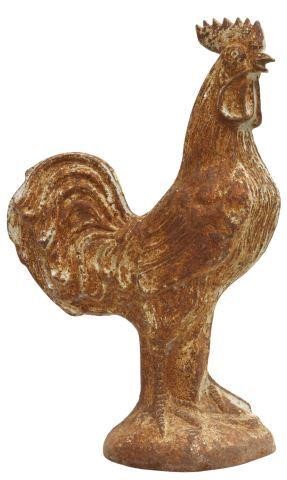 LIFE-SIZE CAST IRON ROOSTER