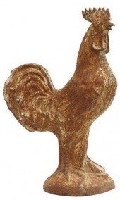 LIFE-SIZE CAST IRON ROOSTER GA