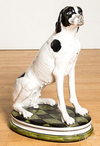 LIFE SIZE FAIENCE DOGLife size