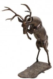 LIFE-SIZE METAL SCULPTURE, LEA