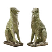 LIFE-SIZE PAIR OF CAST STONE S