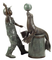 LIFE-SIZE PATINATED BRONZE SCU