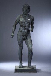LIFE-SIZE RIACE PATINATED META