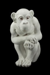 LIFE-SIZE WHITE GLAZE MAJOLICA