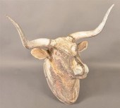 LIFE SIZE ZINC LONG HORN STEER