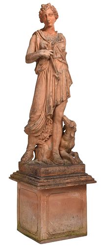 LIFE SIZED TERRA COTTA STATUE OF