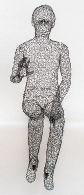 LIFE SIZED WIRE SCULPTURE OF S