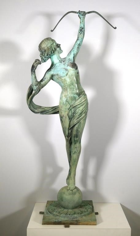 LIFESIZE BRONZE DIANA, HUNTRESS,