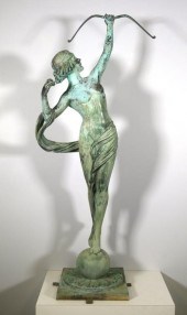 LIFESIZE BRONZE DIANA, HUNTRES