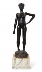 LIFESIZE WOOD FEMALE FIGURE, L