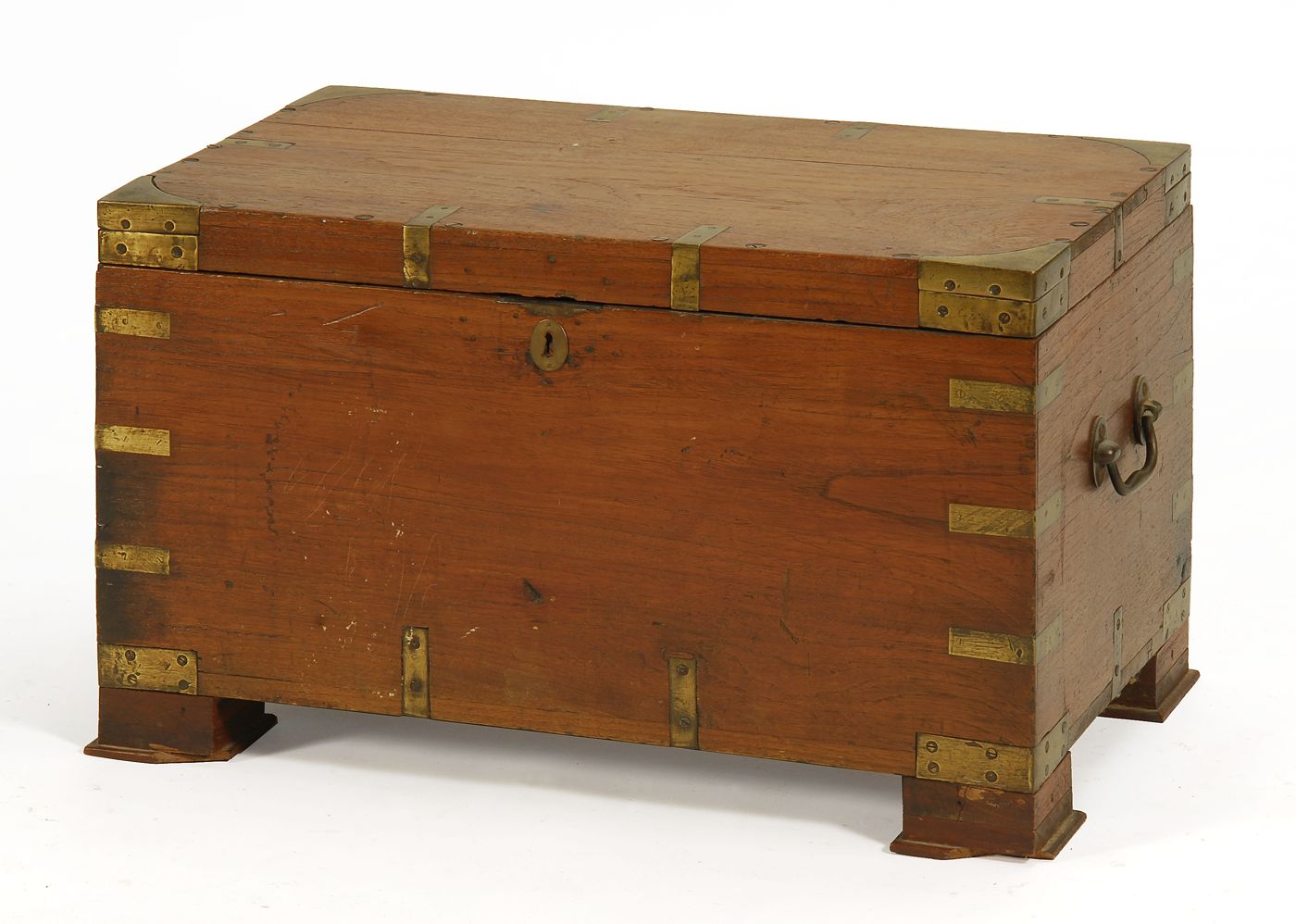 LIFT-TOP HARDWOOD CHEST19th