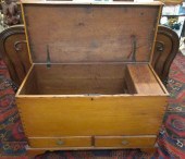 LIFT-TOP PINE DOWRY CHEST, AME