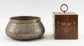 LIFT-TOP TEA CADDY AND A BOWL