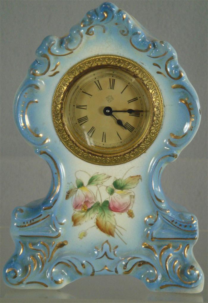 Light blue floral decorated Ansonia