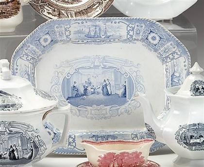 Light blue transferware