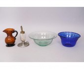 Light green blown glass bowl w