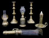 LIGHTING: 19TH C. BRASS LIGHTI