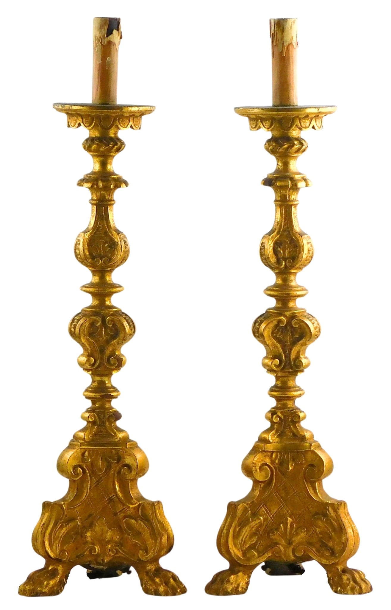 LIGHTING: PAIR OF BAROQUE STYLE